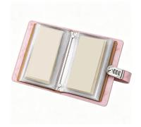 Classeur d'argent Album de billets en cuir PU, 100 pochettes, code à 3 | Classeur d'épargne, carnet de budget pour espèces timbres billets tiroir bibliothèque maison chambre