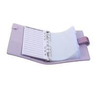 Classeur D'argenté A6 en PVC et Alliage, Pourpre, Fermeture Facile | Protection Vie Privée, Rangement des Espèces, Usage Familial et Garçon et Filles, Papier Couché Solide