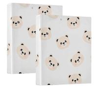 Classeur de 1,5 cm et demi panda blanc mignon dessin animé