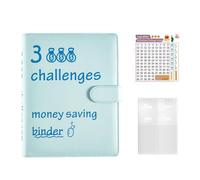 Classeur de budget, 100 enveloppes - Organiseur d'argent en cuir synthétique avec pour espèces, économies, journal de voyage, bureau