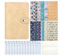 Classeur de budget A6, couverture en cuir souple avec 12 enveloppes et feuilles dépenses for la planification facturation pour Bureau Maison(Yellow)
