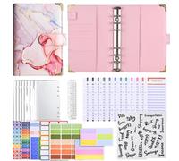 Classeur De Budget En Cuir, Classeur De Budget A6, Organisateur De Classeur D'argent Rechargeable | Couverture De Classeur Pour Carnet De Notes Avec Fermeture À Boucle Magnétique Pour Stylos Et Cartes