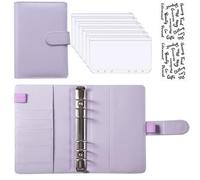 Classeur de Budget en cuir PU A6, ensemble systèmes d'enveloppes d'argent for carnet notes, avec poches for économiser l'organisateur billets pour Bureau Maison(Color7)