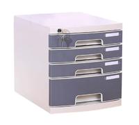 Classeur de bureau à 4 couches en plastique A4 avec serrure - Tiroir de rangement pour fournitures de bureau et papeterie - Solution de classement pour la maison et le bureau