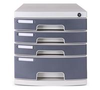 Classeur De Bureau À 4 Niveaux - Organiseur Documents Verrouillable en Plastique avec Tiroirs Rangement pour Bureau Maison, L'école Courrier Cahiers Mémos Et Les Fournitures.