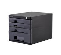 Classeur de bureau à 4 tiroirs, armoire de rangement de fichiers, boîte de rangement, bibliothèque verrouillable,Black