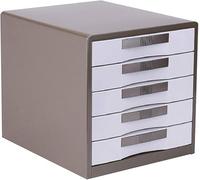 Classeur de bureau à 5 tiroirs en métal - Organiseur de bureau - Gris - 30 x 35 x 30,8 cm - Idéal pour bibliothèque et rangement de documents - Durable et élégant