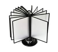 Classeur de bureau à rabat avec rotation à 360°, capacité de 40 feuilles, pour rangement de bureau et hôtel