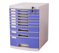 Classeur De Bureau A4 Verrouillable avec Tiroirs Boîte Rangement Et D'organisation pour Documents Fournitures Classement Sécurisé Rangement Domicile Étagère D'étude.(9-Layers)