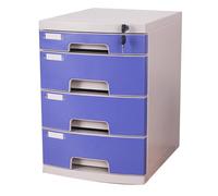 Classeur De Bureau A4 Verrouillable avec Tiroirs Boîte Rangement Et D'organisation pour Documents Fournitures Classement Sécurisé Rangement Domicile Étagère D'étude.(4-layersB)