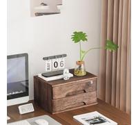 Classeur de bureau - Boîte de rangement de bureau en bois massif avec tiroirs, armoire de rangement de bureau plate avec serrure, armoires de rangement de bureau/armoires de données (A, 2 rangées