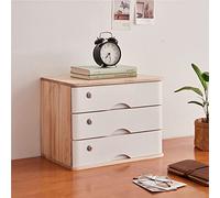 Classeur de bureau en bois massif - Boîte de rangement verrouillable à 3 tiroirs pour dossiers A4/reçus - Fournitures de bureau élégantes pour une utilisation de bureau