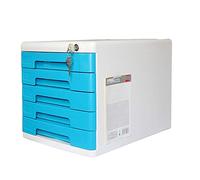 - Classeur de bureau en plastique à 5 couches - Boîte de rangement de bureau - Finition d'archivage de fichiers avec serrure - Petite boîte de rangement de fichiers, fournitures de bureau pour la