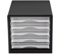 Classeur de bureau, information, dossier Transparent de type tiroir à 5 couches, boîte de rangement en plastique, classement A4(B1)