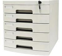 Classeur de Bureau Verrouillable à 2-14 Tiroirs, Organiseur de Documents en Plastique pour Le Rangement des Contrats et des Dossiers(Medium (5 Layers))
