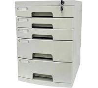Classeur de Bureau Verrouillable à 2-14 Tiroirs, Organiseur de Documents en Plastique pour Le Rangement des Contrats et des Dossiers(Large (5 Layers))