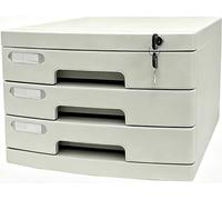 Classeur de Bureau Verrouillable à 2-14 Tiroirs, Organiseur de Documents en Plastique pour Le Rangement des Contrats et des Dossiers(Small (3 Layers))
