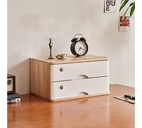 Classeur de bureau verrouillable en bois - 2 tiroirs pour le rangement de la maison et du bureau, design à étages pour une gestion efficace des fichiers et un accès facile