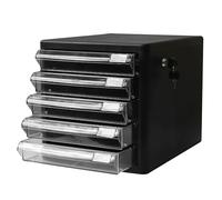Classeur De Bureau Verrouillable, Organisateur De Rangement À 4 Ou 5 Tiroirs pour Documents Format Lettre/A4, Meuble De Classement Et Porte-Fournitures De Bureau(5-Layers)
