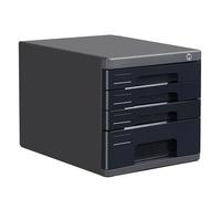 Classeur De Bureau Verrouillable - Organiseur De Rangement pour Documents A4/Letter, Boîte De Classement Multicouche pour Dossiers, Papiers Et Archives À Domicile(Noir,4-Layers)