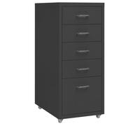 Classeur de bureau - VIDAXL - Anthracite - 5 tiroirs - Métal