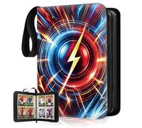 Classeur de Cartes 400, Album de Collection Imperméable avec 50 Pages (400 Pochettes), Porte-Cartes en Cuir PU avec Fermeture Éclair, Livre à Collectionner pour Cartes Magic, Yu-Gi-Oh! - Cadeau Enfant