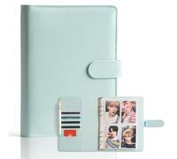 Classeur de cartes photo A5 Kpop, album collecteur de cartes à 6 anneaux avec 240 emplacements pour cartes, 30 pochettes double face, couverture en cuir synthétique pour organiser les cartes à