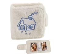 Classeur de cartes photo - Album d'affichage peluche avec 20 pages intérieures | Livre de rangement de cartes photo | Pour collectionneurs, grands autocollants photo de 7,6 cm, fans d'entreprise et