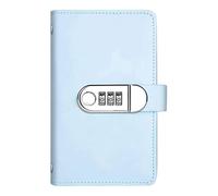 Classeur de défi 100 enveloppes avec serrure, livre de défi d'économie d'argent avec enveloppes de trésorerie, planificateur d'épargne budgétaire pour atteindre vos objectifs d'épargne (bleu)