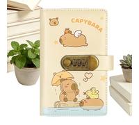 Classeur de défi à 100 enveloppes - Carnet de suivi de factures sécurisé sur le thème de Capybara avec serrure à combinaison, parfait pour la budgétisation, le suivi des dépenses et la gestion des