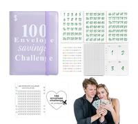 Classeur de défi avec 100 enveloppes, classeur budgétaire économique, enveloppes pour économiser de l'argent, classeur budgétaire pour économiser de l'argent, moyen simple et amusant