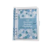 Classeur de défi d'épargne de 100 jours, planificateur de budget avec enveloppes d'argent liquide for le remplissage d'argent et l'organisateur de factures(Blue)