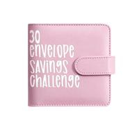 Classeur de défis avec enveloppes de 30 jours, livre de budget avec enveloppes pour espèces, portefeuille d'enveloppes d'économie d'argent, agenda étanche pour les voyages d'affaires, espace de