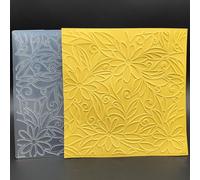 Classeur de gaufrage en plastique de 15,2 x 15,2 cm, motif floral, impressions texturées en plastique pour la fabrication de cartes, le scrapbooking