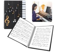 Classeur de musique 120 pages, classeur pour organiser des feuilles A4, étanche et transparent, support de partitions pour chœurs et concerts