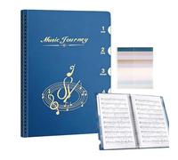 Classeur de musique A4 pour partitions de musique, 25,4 x 32,6 cm, organiseur de documents pour présentation, affaires, école, bureau, groupe, chorale, voyage, salle de réunion ou spectacle