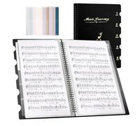 Classeur de musique, organiseur de partitions de musique A4, rangement de dossiers de manuscrits | pour salle de réunion, présentation, école, bureau, bande, voyage choral