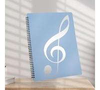 Classeur de musique pour feuilles A4 avec cercle central flexible pour une manipulation confortable (bleu)