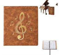 Classeur de musique pour partitions, résistant à l'eau et aux rayures, avec 20 pochettes transparentes double face, utilisé pour les répétitions, les concerts et les leçons