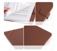 Classeur de musique pratique pour feuilles de format A4 avec unique pour une modification efficace du contenu (marron)