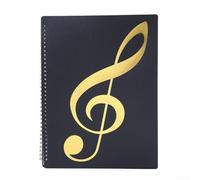 Classeur de musique résistant à l'eau pour partitions A4, design flexible et prise en main sûre pour une utilisation sans effort (doré)