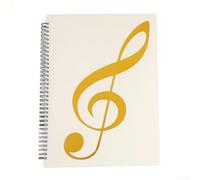 Classeur de musique résistant à l'eau pour partitions A4, design flexible et prise en main sûre pour une utilisation sans effort (blanc)