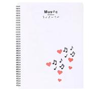 Classeur de partitions à 20 pochettes - 40 pages - Classeur à spirales - Facile à utiliser