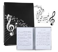 Classeur de Partitions A4 en Plastique - 40 Pages, Étanche - Support de Présentation pour Instrumentaliste et Musicien