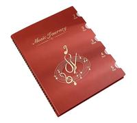 Classeur de partitions avec couverture mate et pages remplaçables pour piano guitare violon répertoire de musique portable