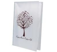 Classeur de partitions de musique format A4, 40 poches (arbre à musique, blanc)