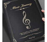 Classeur de partitions musicales A4 imperméable, classeur de partitions musicales effaçables à feuilles mobiles, imperméable, anti-reflet, reliure spirale, convient pour 100 feuilles de partitions mus