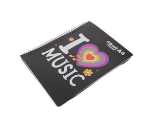 Classeur de Partitions Musicales A4 Noir, 60 Pages, Support Solide | Organisation Concentrée, Pochettes Modifiables, Plastique et Métal, pour Salles de t Studios