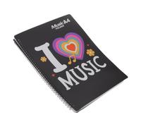 Classeur de Partitions Musicales A4 Noir à 30 Pochettes, Dossier | Organisation Modifiable, Support Solide en Plastique et Métal, pour Studios et Salles de Répétition