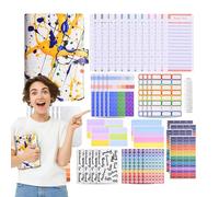 Classeur de planification personnel, classeur budget A6, livre d'économie d'argent, 1 pince, classeur portefeuille, organisateur de dossiers en cuir PU pour gérer les budgets et économiser DIN